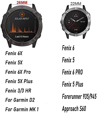 Sawidee עבור Garmin Fenix ​​7 7x 6 6x Pro 5x 5 Plus 3 HR MK2 EasyFit Watch Smart Watch Band Whres Correa