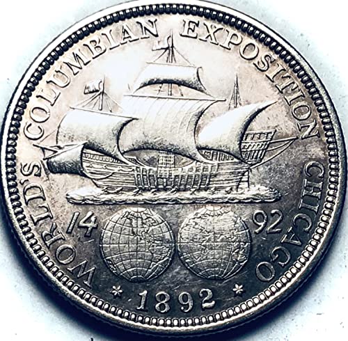 1892 P אקספוזיציה קולומביאנית זיכרון מכסף חצי דולר מוכר מנטה מדינת מנטה