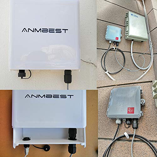 Anmbest 5pcs M20 RJ45 אטום למים CAT5/5E 8P8C מחבר IP67 מחבר כבל LAN Ethernet ראש כפול ראש חיצוני מתאם
