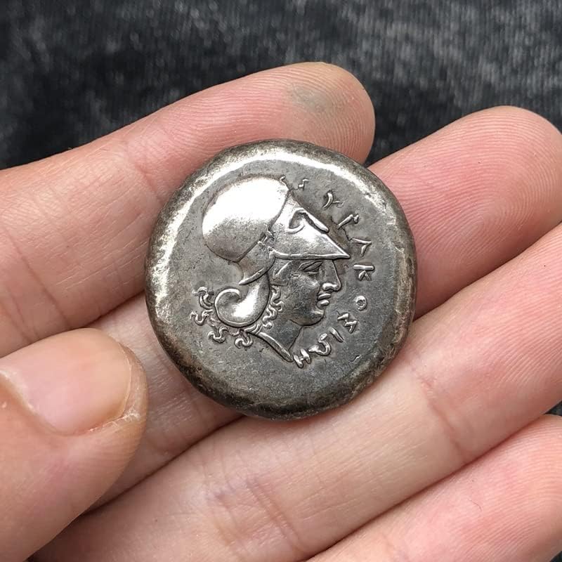 מטבעות יוונים פליז מכסף מלאכות עתיקות מצופות מטבעות זיכרון זרות בגודל לא סדיר סוג 38