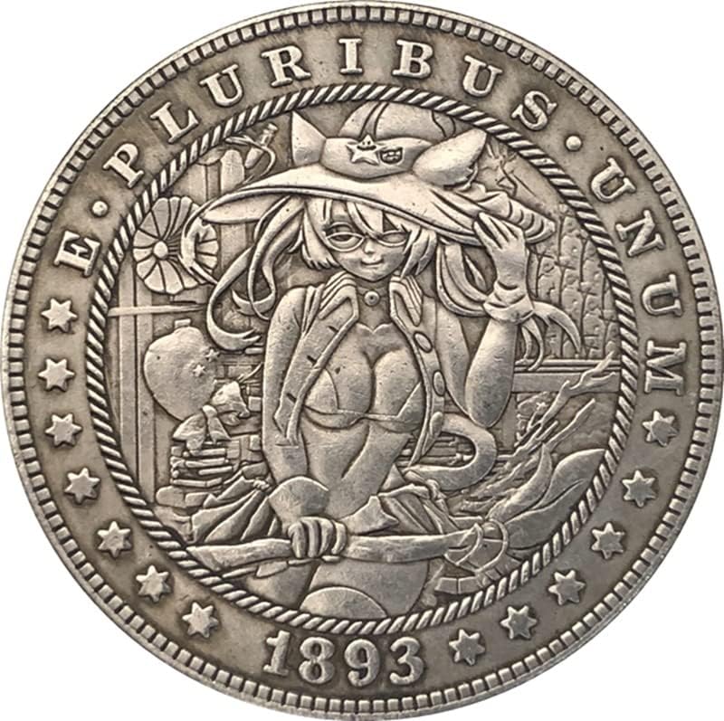 צ'ינגפנג 38 ממ מטבע דולר עתיק של דולר ארהב מטבע טראמפ מטבע 1893s 140