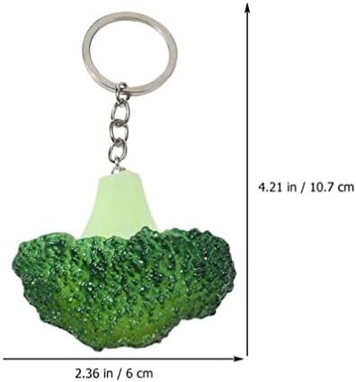 מפתח שרשרת ירוק מחזיק מפתחות ירוק מחזיק מפתחות מזויף מזון מחזיק מפתחות מקסים ברוקולי דגם מחזיק מפתחות