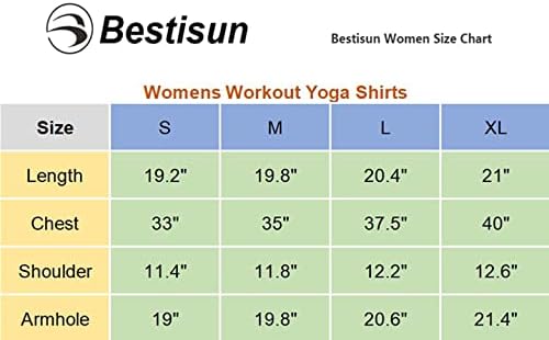 Bestisun Womens Wocation יבול צמרות חולצות יוגה