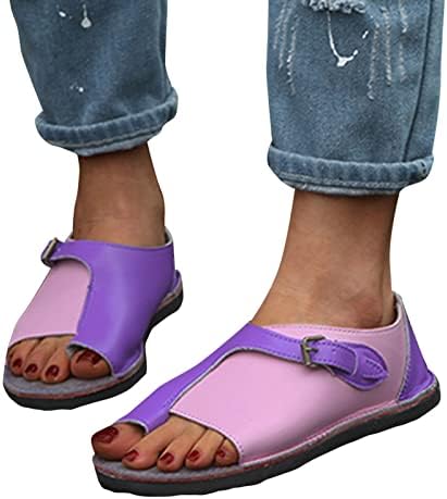 נעלי בית לנשים חיצוניות אטומות למים שטוחות תחתון בקיץ רומאי רומאי אבזם רצועת אבזם תואם כפכפי קיץ מקורה