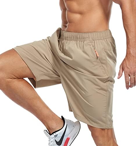 גברים של ספורט טיולים מכנסיים מים עמיד מהיר יבש קל משקל חיצוני זיעה מכנסיים קצרים עם רוכסן כיסים