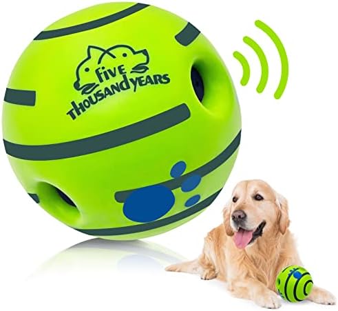כדור כלבים גדול של צחקוק צחקוק, כדור צעצועי כלבים אינטראקטיבי, כדור צעצועים כלבים חריק, כדור לעיסה עמידה